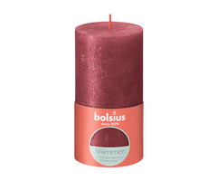 Bolsius Shimmer rustiekkaars 130/68 Rood
