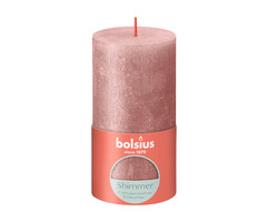Bolsius Shimmer rustiekkaars 130/68 Roze