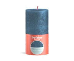 Bolsius Shimmer rustiekkaars 130/68 Blue