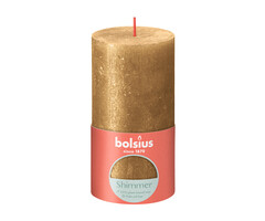 Bolsius Shimmer rustiekkaars 130/68 Goud