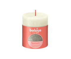Bolsius Sunset rustiekkaars 80/68 Soft pearl + Champagne