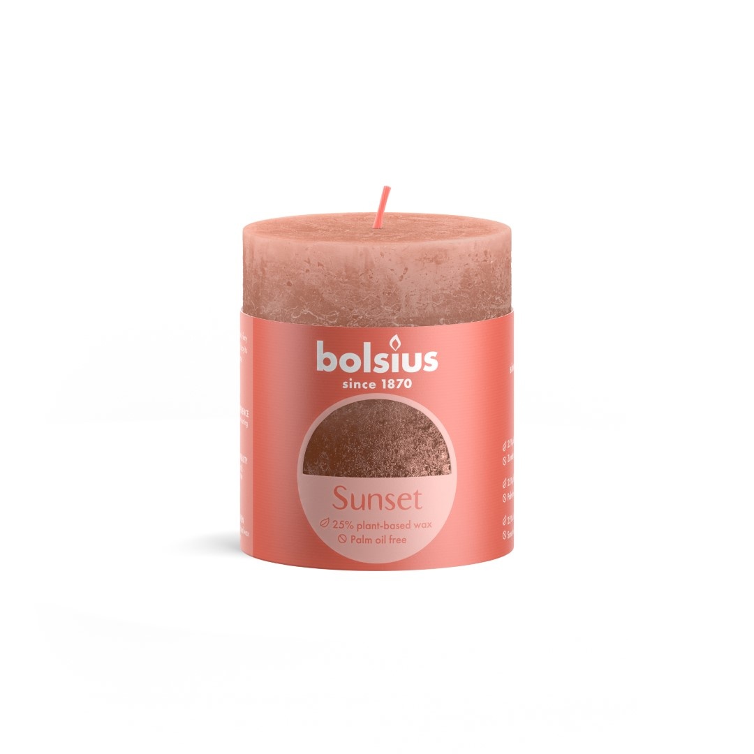 Bolsius Sunset rustiekkaars 80/68 Creamy Caramel + Copper