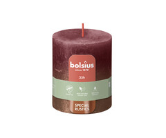 Bolsius Sunset rustiekkaars 80/68 Velvet Red + Copper