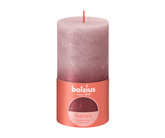 Bolsius Sunset rustiekkaars 130/68 Ash rose + Red