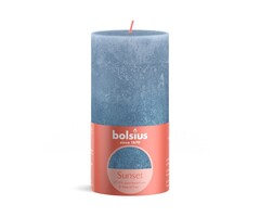 Bolsius Sunset rustiekkaars 130/68 Sky Blue + Blue