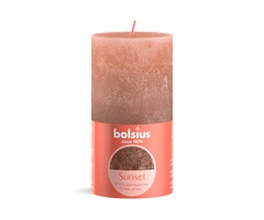 Bolsius Sunset rustiekkaars 130/68 Creamy Caramel + Copper