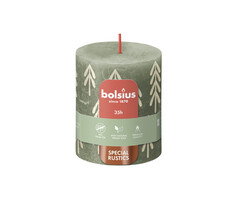 Bolsius Silhouette rustiekkaars 80/68 Fresh Olive