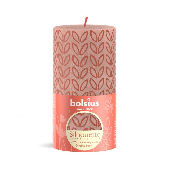 Bolsius Silhouette rustiekkaars 130/68 Misty Pink