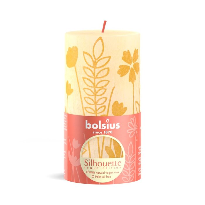 Bolsius Silhouette rustiekkaars 130/68 Butter Yellow
