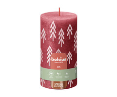 Bolsius Silhouette rustiekkaars 130/68 Delicate Red