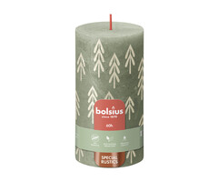 Bolsius Silhouette rustiekkaars 130/68 Fresh Olive