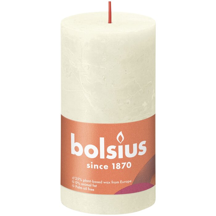 Bolsius Rustiekkaars 130/68 Soft Pearl