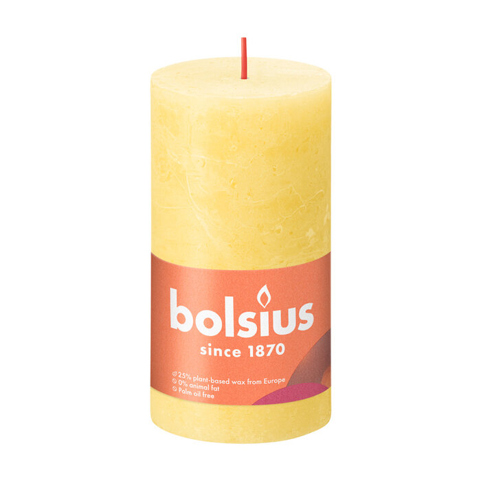 Bolsius Rustiekkaars 130/68 Sunny Yellow