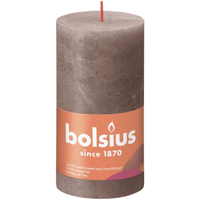 Bolsius Rustiekkaars 130/68 Rustic Taupe