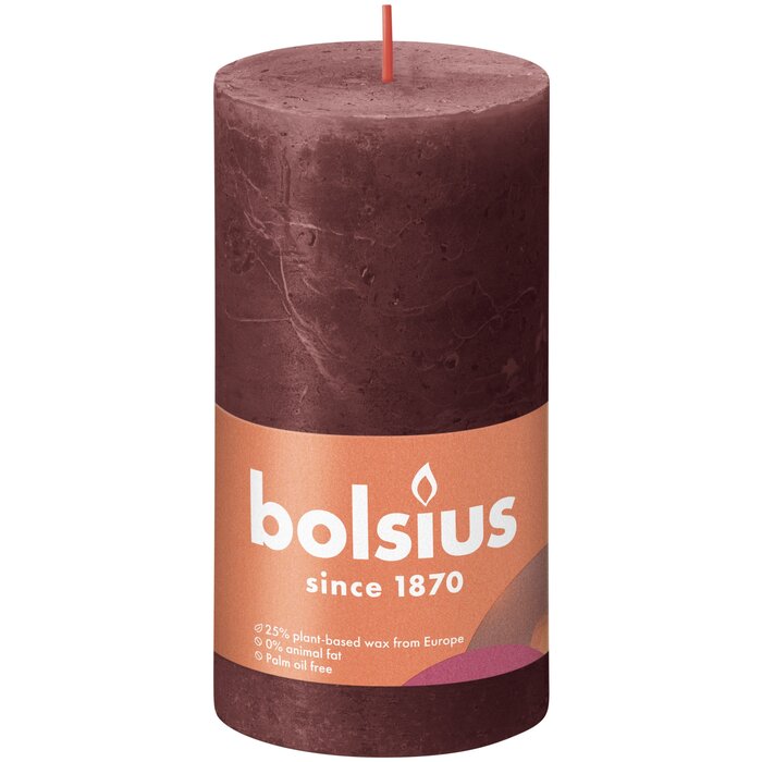 Bolsius Rustiekkaars 130/68 Velvet Red