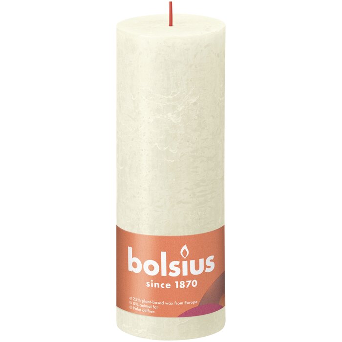 Bolsius Rustiekkaars 190/68 Soft Pearl