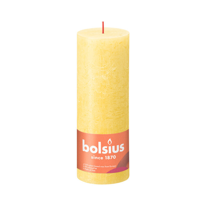Bolsius Rustiekkaars 190/68 Sunny Yellow