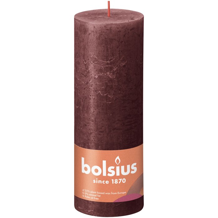 Bolsius Rustiekkaars 190/68 Velvet Red