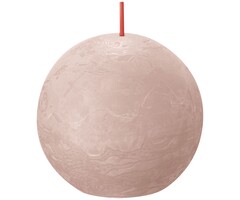 Bolsius Rustieke bolkaars Ø76 Misty Pink