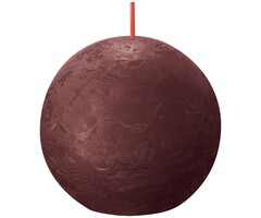 Bolsius Rustieke bolkaars Ø76 Velvet Red