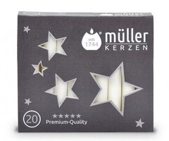 Kerstboomkaars 120/12 doos 20 Wit