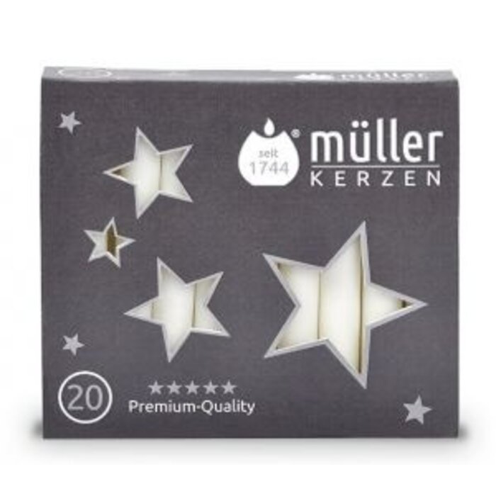 Kerstboomkaars 120/12 doos 20 Wit