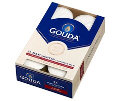 Gouda Gouda Maxilichten 10u doos 12 Wit