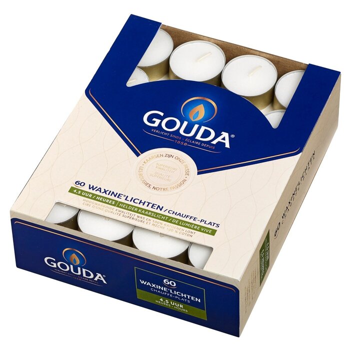 Gouda Gouda Waxinelichten 4,5u box 60 stk. Wit