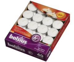 Bolsius Theelichten 6u doos 40 Wit