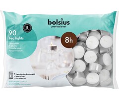 Bolsius Horeca theelichten 8u zak 90 Wit