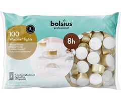 Bolsius Horeca waxine® lichten 8u zak 100 Wit