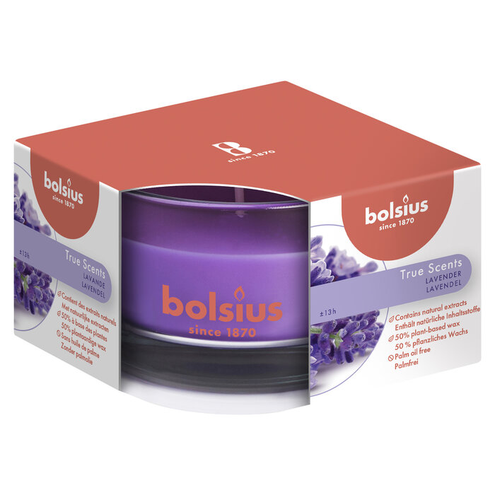 Bolsius True Scents geurglas 50/80 Lavendel
