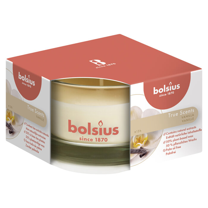 Bolsius True Scents geurglas 50/80 Vanille