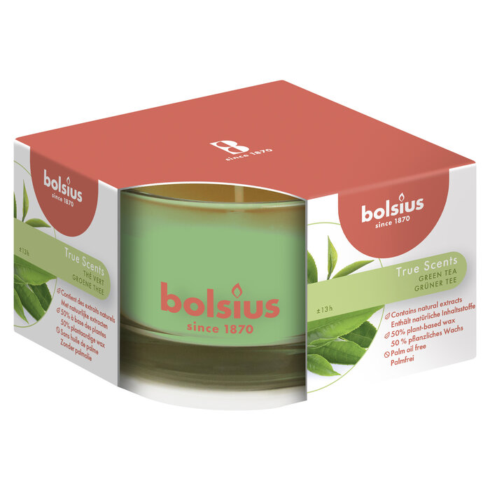 Bolsius True Scents geurglas 50/80 Green Tea