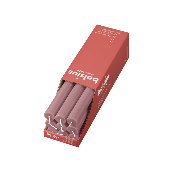 Bolsius Rustieke tafelkaars 270/23 doos 9 Ash Rose