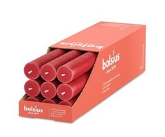 Bolsius Rustieke tafelkaars 270/23 doos 9 Delicate Red
