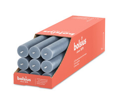 Bolsius Rustieke tafelkaars 270/23 doos 9 Sky Blue