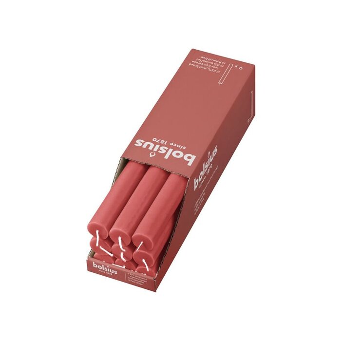 Bolsius Rustieke tafelkaars 270/23 doos 9 Blossom Pink