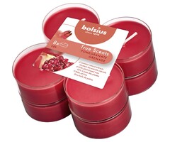 Bolsius True Scents maxilicht 8 stuks Pomegranate