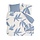 WALRA Dekbedovertrek Simple Leaves Off White / Jeans Blauw - 200x220 cm