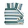 WALRA Dekbedovertrek Stripes & Stitches Groen 200x220 + 2x 80x80 (Duitse maat)