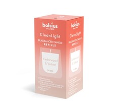 Bolsius Navulling Clean Light pack 2 Cedarwood / Vertiver