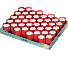 Bolsius Horeca clear cups 55/42 tray 40 Rood
