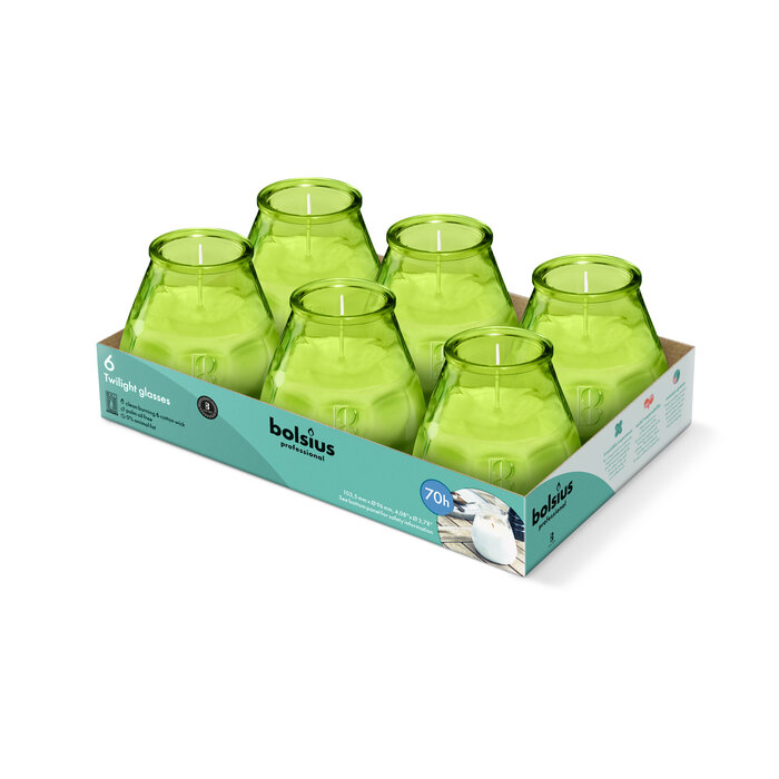 Bolsius Horeca twilight 104/99 tray 6 Lemon