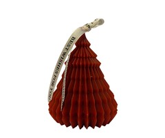 Kerstboom kaars rood met lint