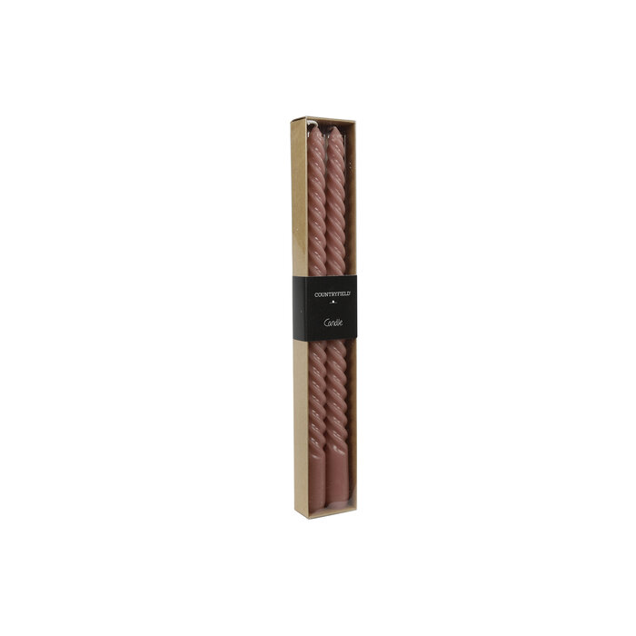 Countryfield Kaars Ø2h30cm Twirly L s2 roze