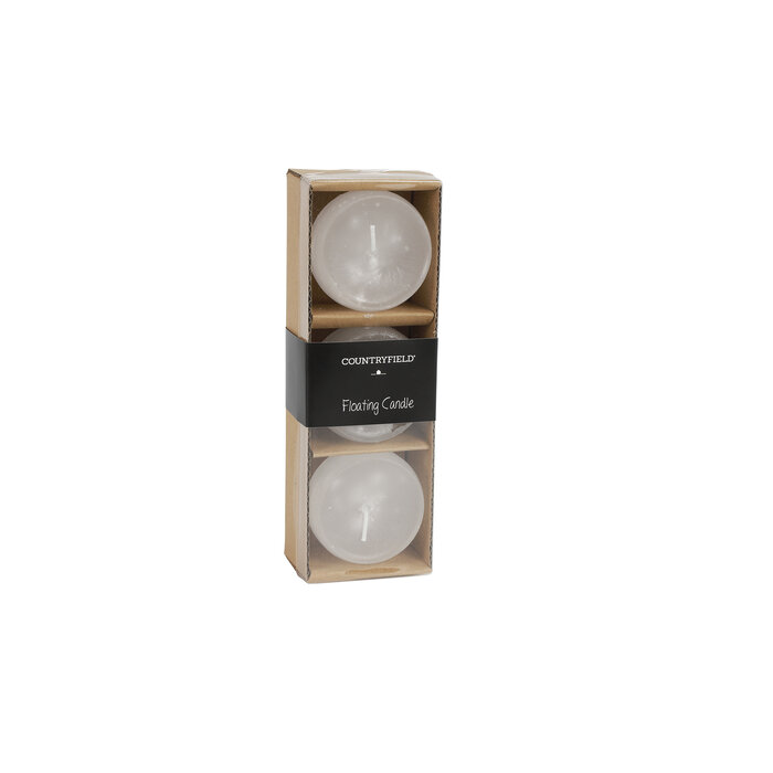 Countryfield Drijfkaars Ø5H4CM ro Bollie s3 wit