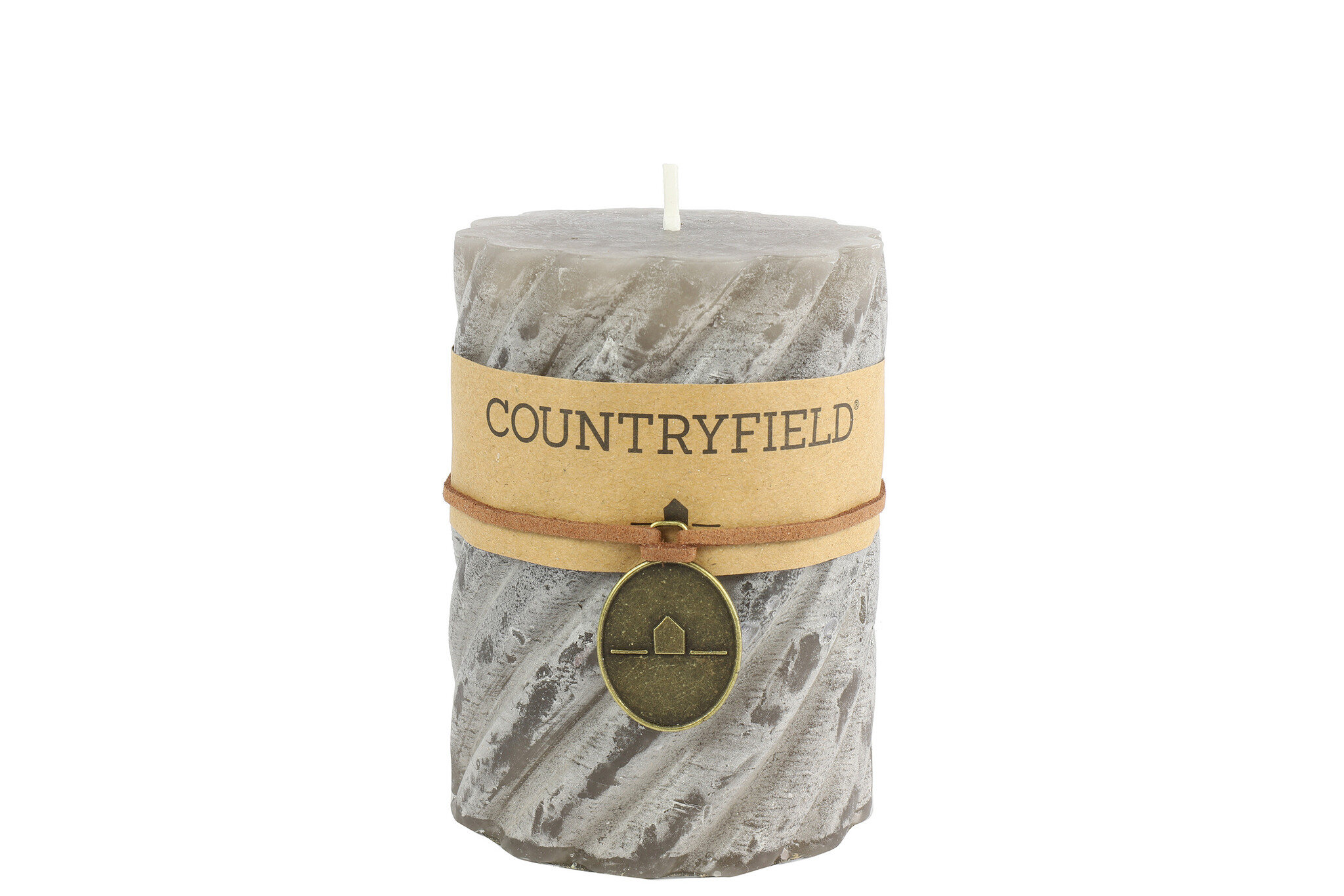 Countryfield Kaars spiraal ro Tonnie L grijs