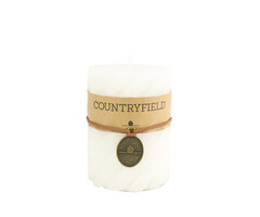 Countryfield Kaars spiraal ro Tonnie L wit