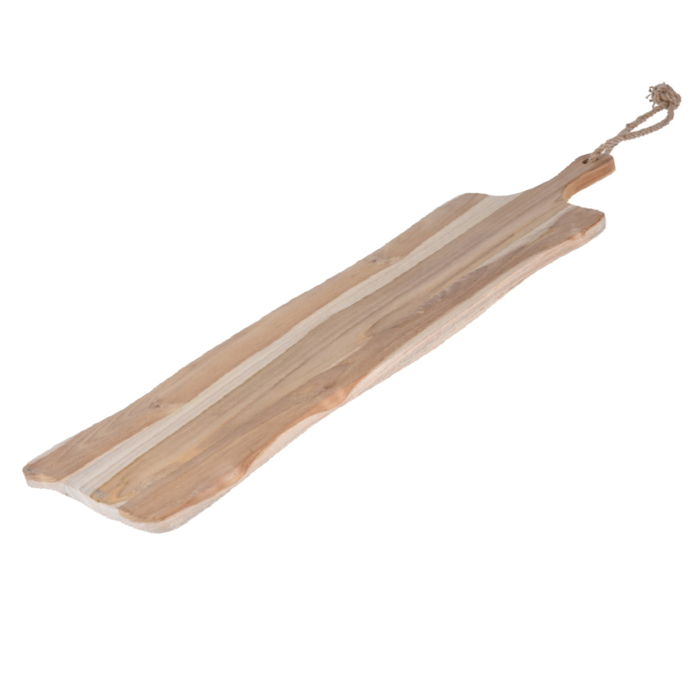 Borrelplank teak met handvat 69 cm